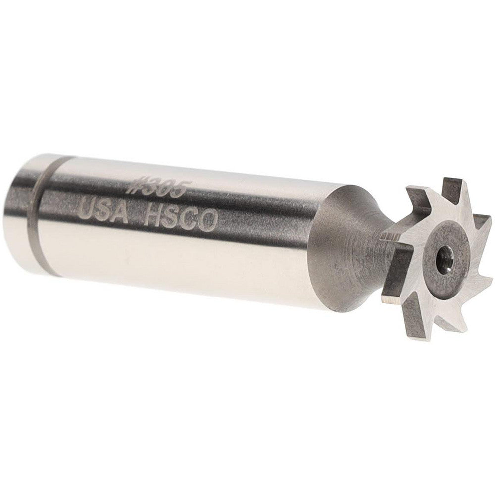 MOON CUTTERS CO. CKY400 Woodruff Keyseat Cutter 0.625" Cut Dia, 0.0938" Cut Width, 1/2" Shank Dia, Straight Tooth