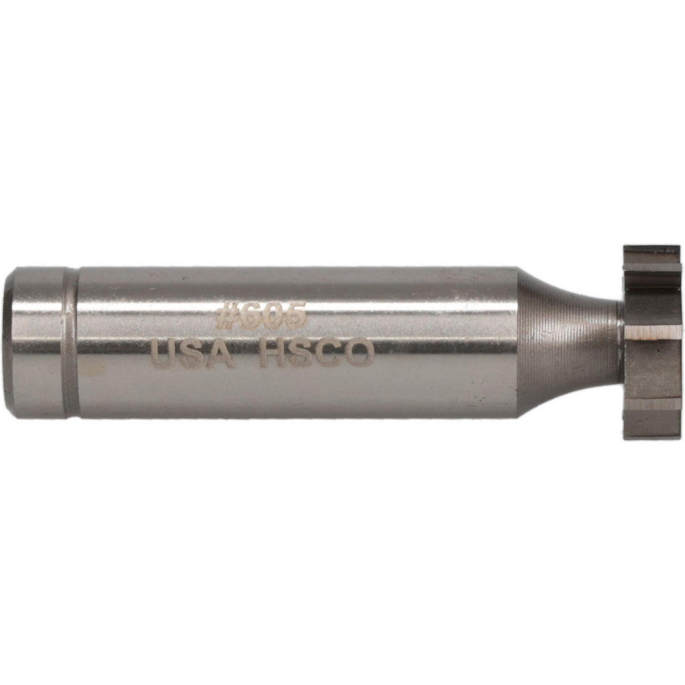 MOON CUTTERS CO. CKY525 Woodruff Keyseat Cutter 5/8" Cut Dia, 3/16" Cut Width, 1/2" Shank Dia, Straight Tooth