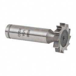 MOON CUTTERS CO. CKY725 Woodruff Keyseat Cutter 1" Cut Dia, 0.1875" Cut Width, 1/2" Shank Dia, Straight Tooth