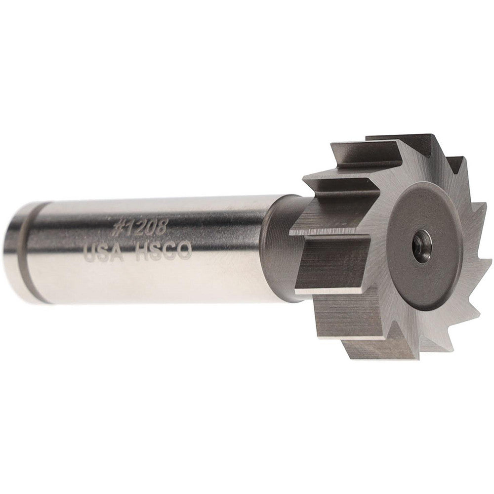 Moon Cutters Co. CKY775 Woodruff Keyseat Cutter 1" Cut Dia, 0.375" Cut Width, 1/2" Shank Dia, Straight Tooth