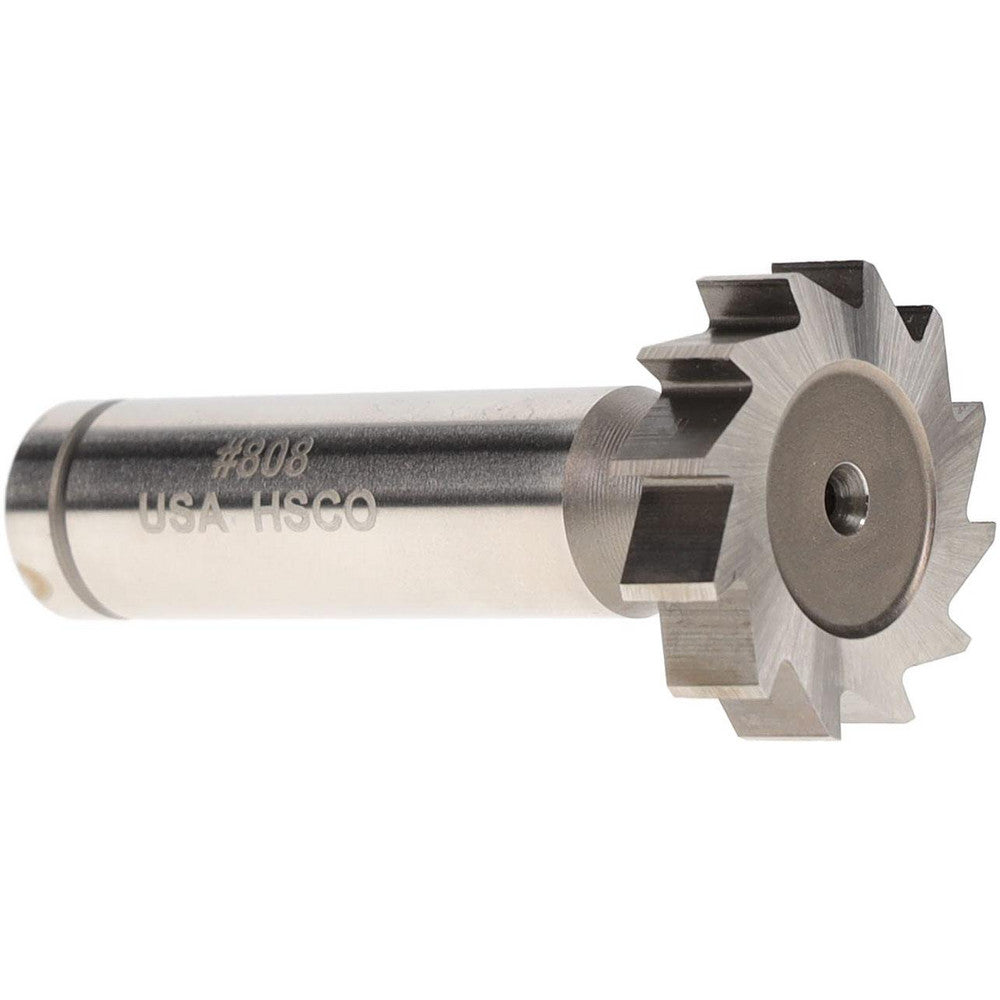MOON CUTTERS CO. CKY850 Woodruff Keyseat Cutter 1" Cut Dia, 0.25" Cut Width, 1/2" Shank Dia, Straight Tooth