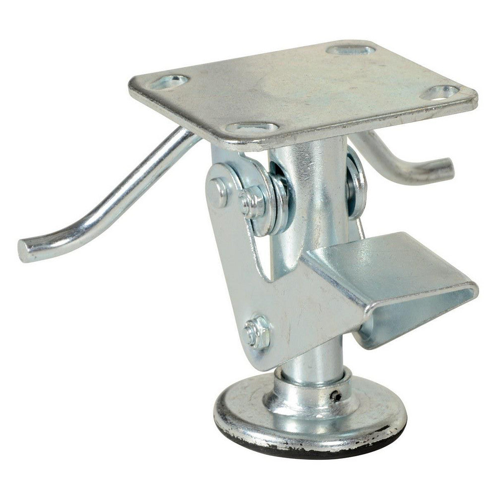 Vestil FL-5 Floor Locks Retracted Height 5.625in  Extended Height 7.75in  Top Plate Size 4.5 x 4 in  Maximum Height 5.75in  Color Silver  Material Steel