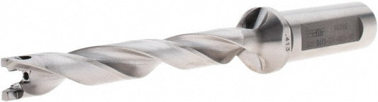 Iscar 3203209 Replaceable-Tip Drill 0.414 to 0.43" Dia, 3.31" Max Depth, 0.63" Weldon Flat Shank