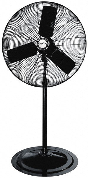 Air King 9135G 30" Blade, 1/4 hp, 7,400 Max CFM, Single Phase Oscillating Pedestal Fan