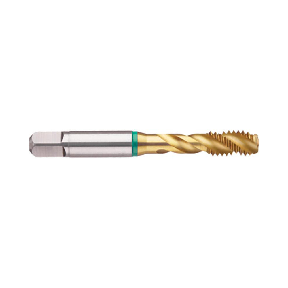 Guhring 9039800035050 Spiral Flute Tap #6-32, UNC, 3 Flute, Modified Bottoming, H7 Class of Fit, Cobalt, TiN Finish