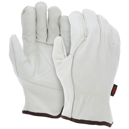 MCR Safety 32113DPXL Work Gloves Memphis® 32113DP, Size X-Large, Cowhide Leather Lined, Cowhide Leather, General Purpose