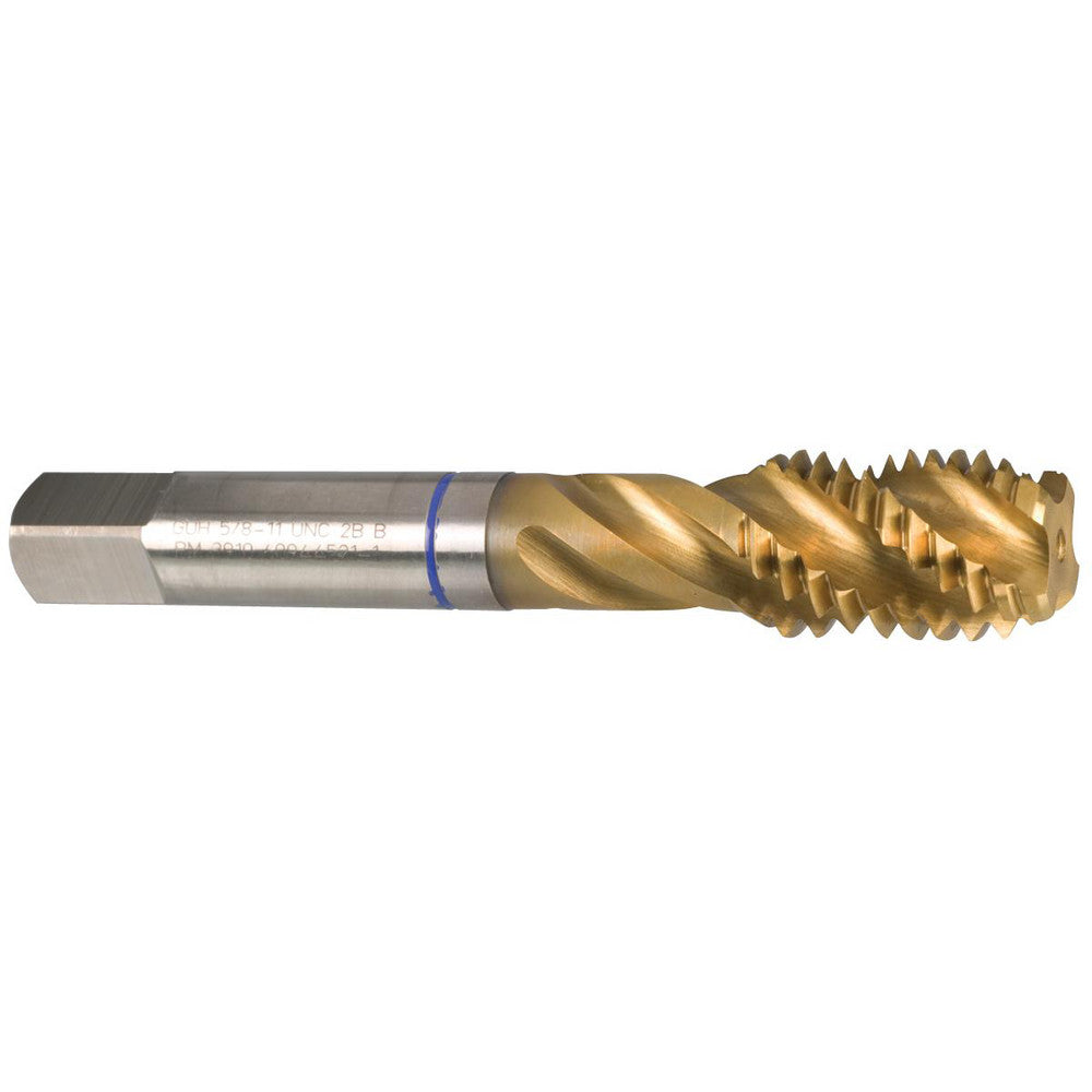 Guhring 9039990063500 Spiral Flute Tap 1/4-28, UNF, 3 Flute, Modified Bottoming Chamfer, 3B Class of Fit, Powdered Metal, TiN Finish