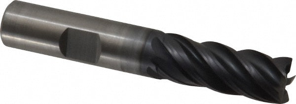 Kennametal 4048728 Square End Mill 1/2'' Dia, 1-1/4'' LOC, 1/2'' Shank Dia, 3'' OAL, 5 Flutes, Solid Carbide