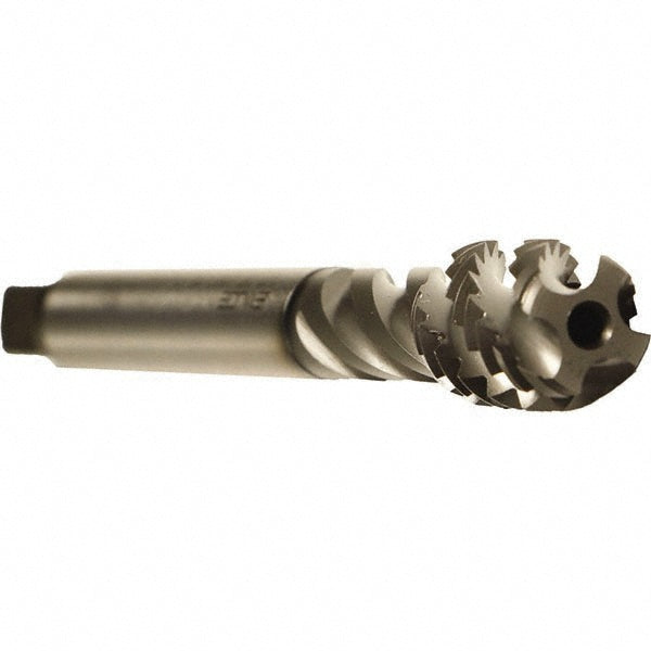 Emuge CU94C400.5046 Spiral Flute Tap 7/16-20, UNF, 4 Flute, Modified Bottoming Chamfer, 2B Class of Fit, Cobalt, Proprietary Finish