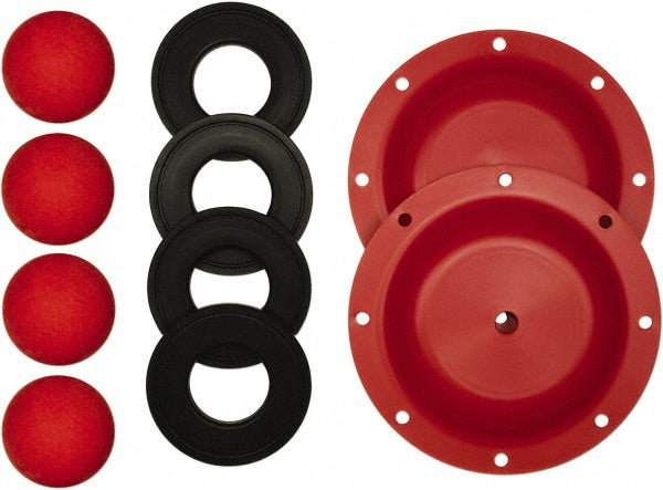 SandPIPER 476.194.354 Diaphragm Pump Fluid Section Repair Kit Santoprene, Includes Check Balls, Diaphragms & Gasket, Use with S1F Metallic