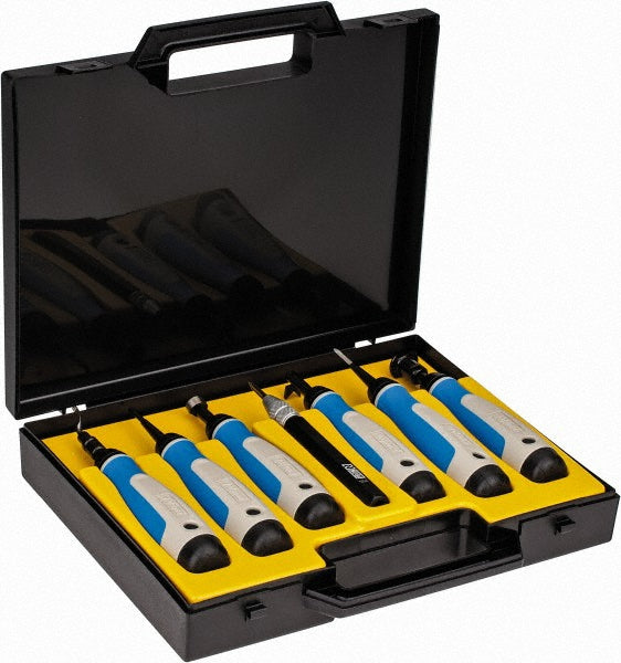 Noga SP7700 Hand Deburring Tool Set 7 Pc, Deburring & Sheetmetal & Chamfering & Scraping & Deburring Keyways & High Speed Steel