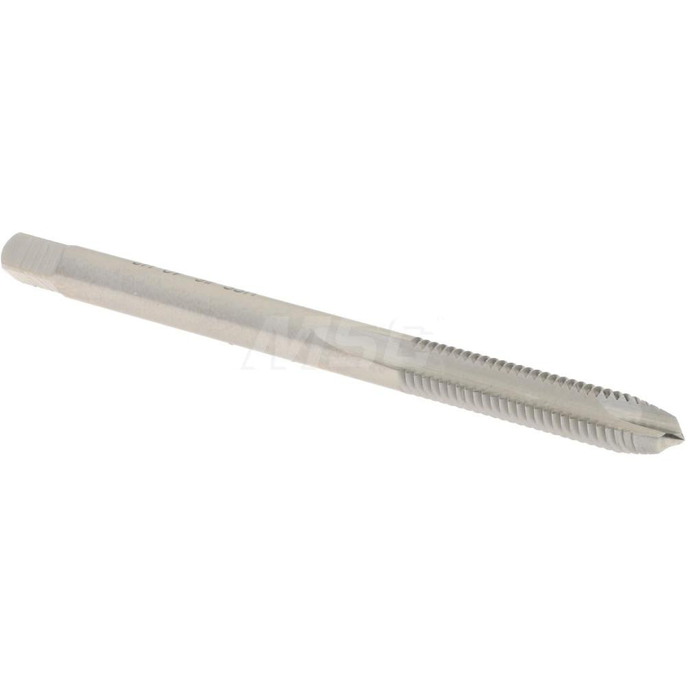 Hertel K008175AS Spiral Point Tap #6-40 UNF, 2 Flutes, Plug Chamfer, 2B/3B Class of Fit, HSS, Bright/Uncoated Coated