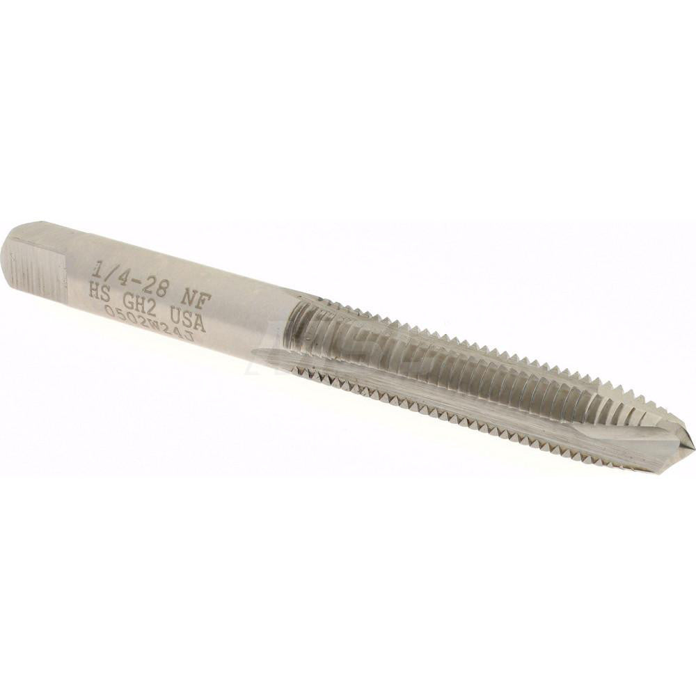 Hertel K008362AS Spiral Point Tap 1/4-28 UNF, 3 Flutes, Plug Chamfer, HSS, Bright/Uncoated Coated