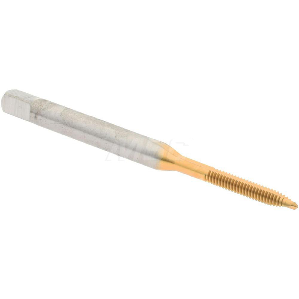 Hertel K008043AS25 Spiral Point Tap #2-56 UNC, 2 Flutes, Plug Chamfer, 2B Class of Fit, HSS, TiN Coated