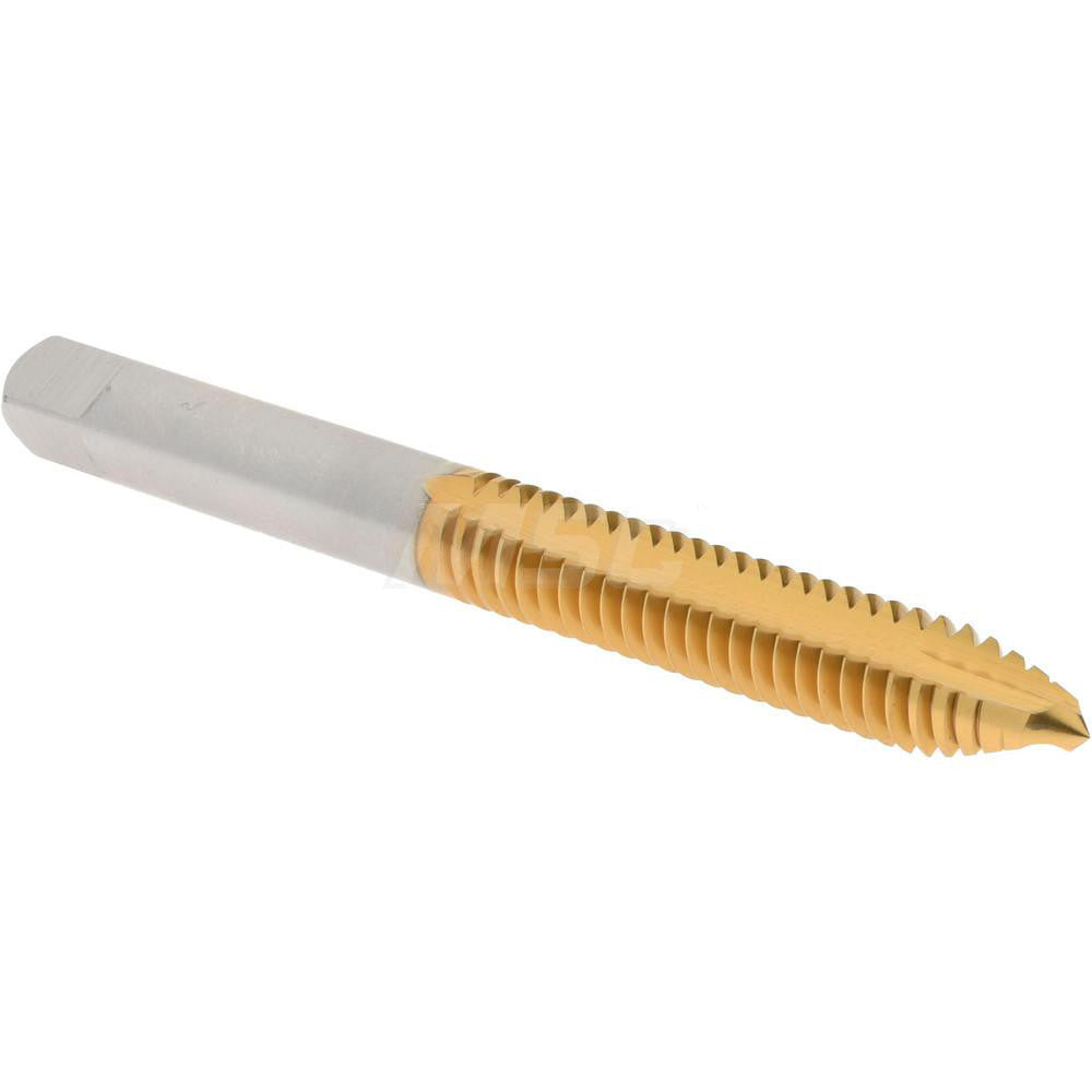 Hertel K008331AS25 Spiral Point Tap 1/4-20 UNC, 2 Flutes, Plug Chamfer, HSS, TiN Coated