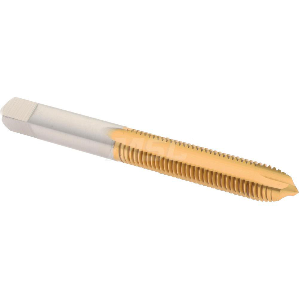 Hertel K008419AS25 Spiral Point Tap 5/16-24 UNF, 2 Flutes, Plug Chamfer, 3B Class of Fit, HSS, TiN Coated
