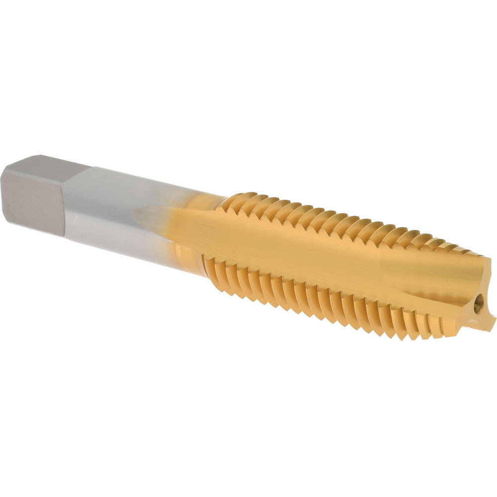 Hertel K013033AS25 Spiral Point Tap 7/8-9 UNC, 3 Flutes, Plug Chamfer, 3B Class of Fit, HSS, TiN Coated
