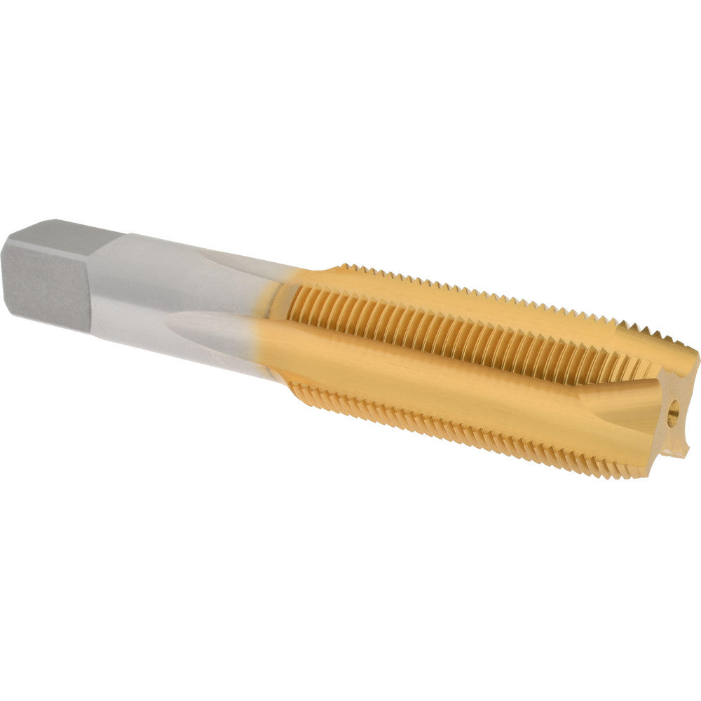 Hertel K013234AS25 Spiral Point Tap 1-14 UNS, 4 Flutes, Plug Chamfer, 3B Class of Fit, HSS, TiN Coated
