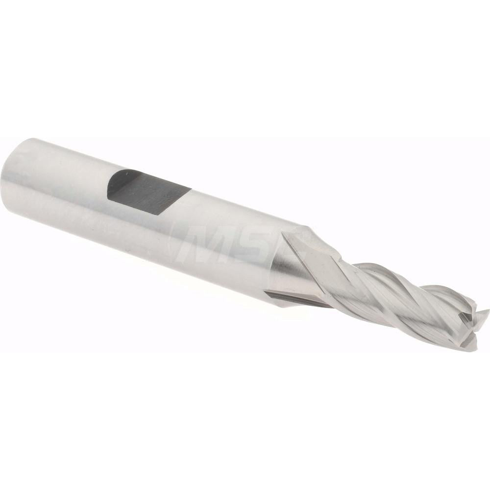 Hertel E2039016 Square End Mill 1/4'' Dia, 5/8'' LOC, 3/8'' Shank Dia, 2-7/16'' OAL, 4 Flutes, Cobalt