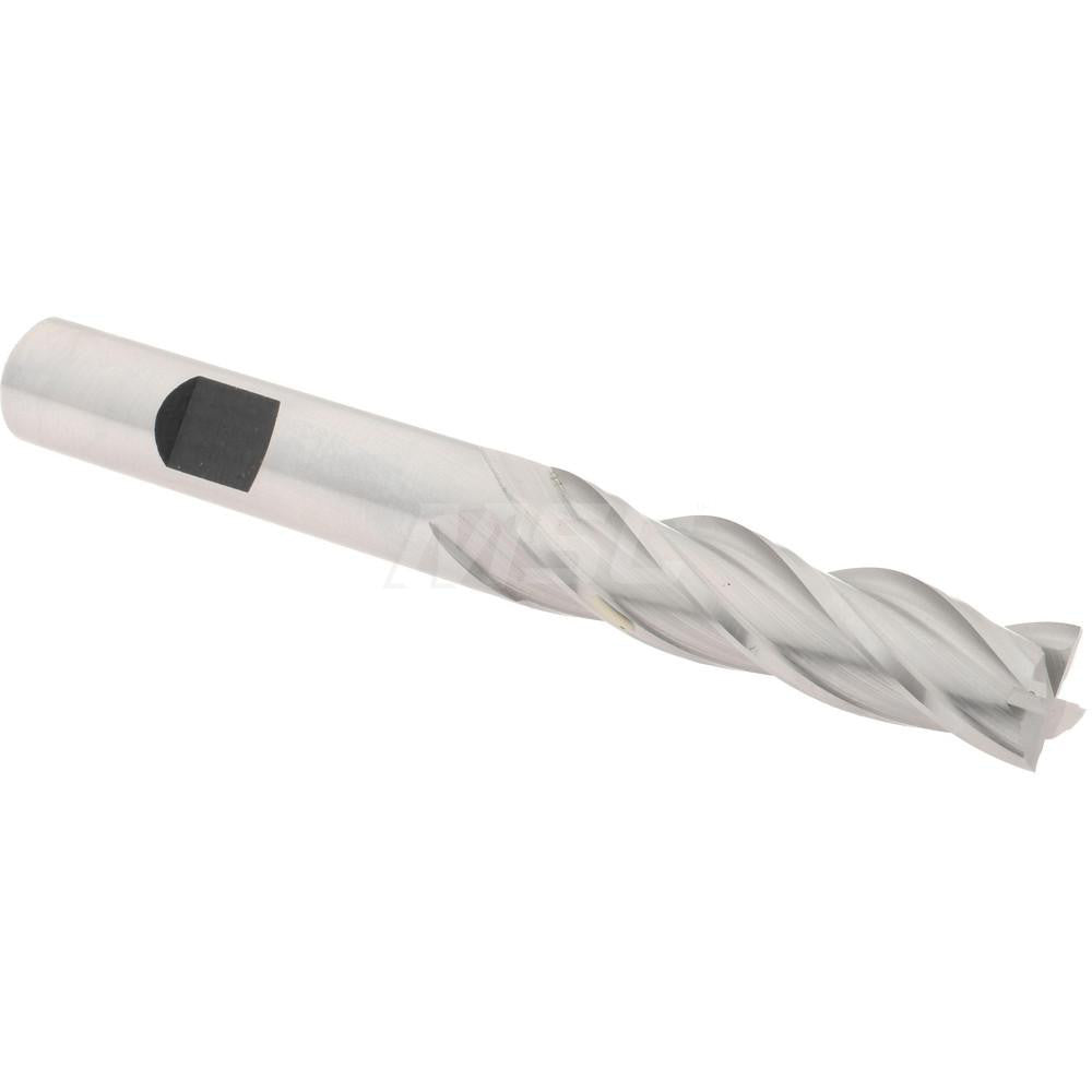 Hertel E2040024 Square End Mill 3/8'' Dia, 1-1/2'' LOC, 3/8'' Shank Dia, 3-1/4'' OAL, 4 Flutes, Cobalt