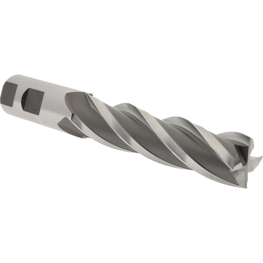 Hertel E2040064 Square End Mill 1'' Dia, 4'' LOC, 1'' Shank Dia, 6-1/2'' OAL, 4 Flutes, Cobalt