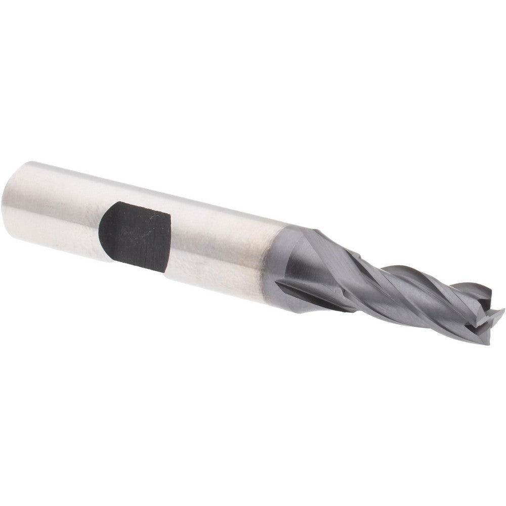 Hertel E7039016 Square End Mill 1/4'' Dia, 5/8'' LOC, 3/8'' Shank Dia, 2-7/16'' OAL, 4 Flutes, Cobalt