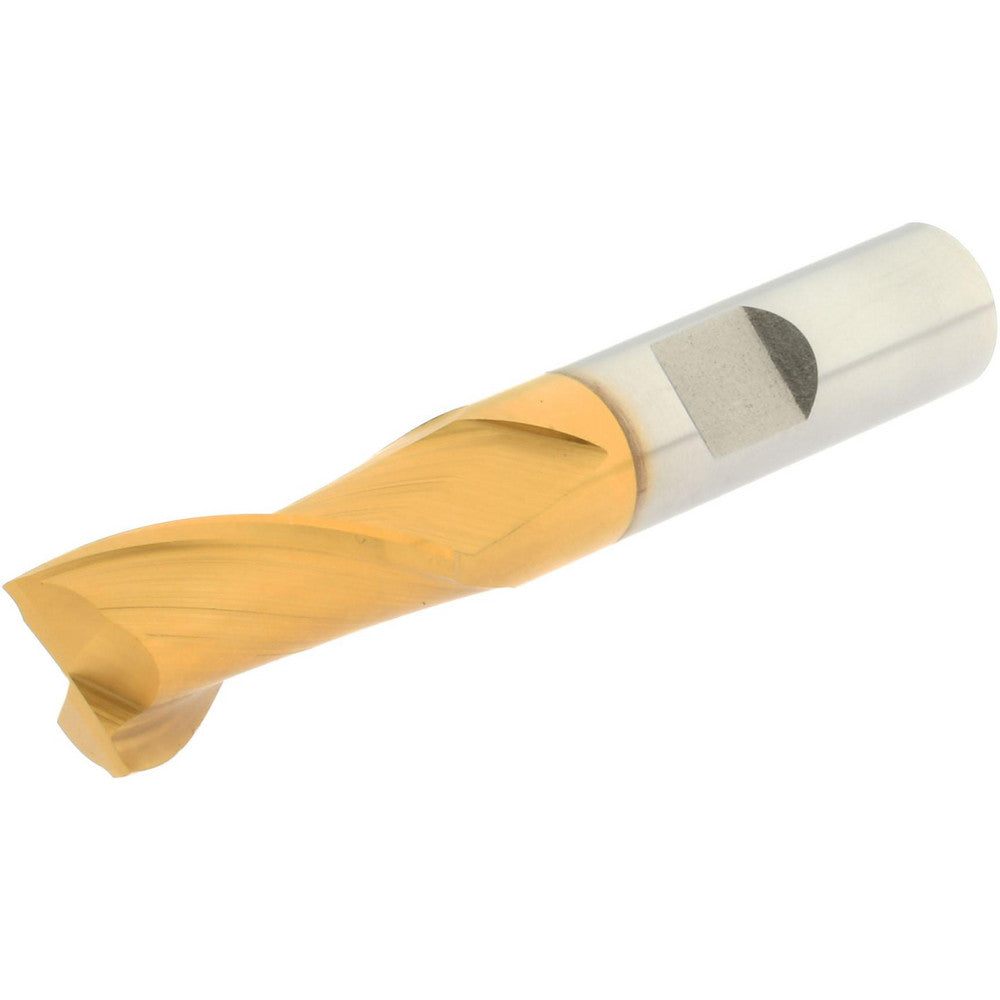 Hertel E4030028 Square End Mill 7/16'' Dia, 13/16'' LOC, 3/8'' Shank Dia, 2-1/2'' OAL, 2 Flutes, Cobalt