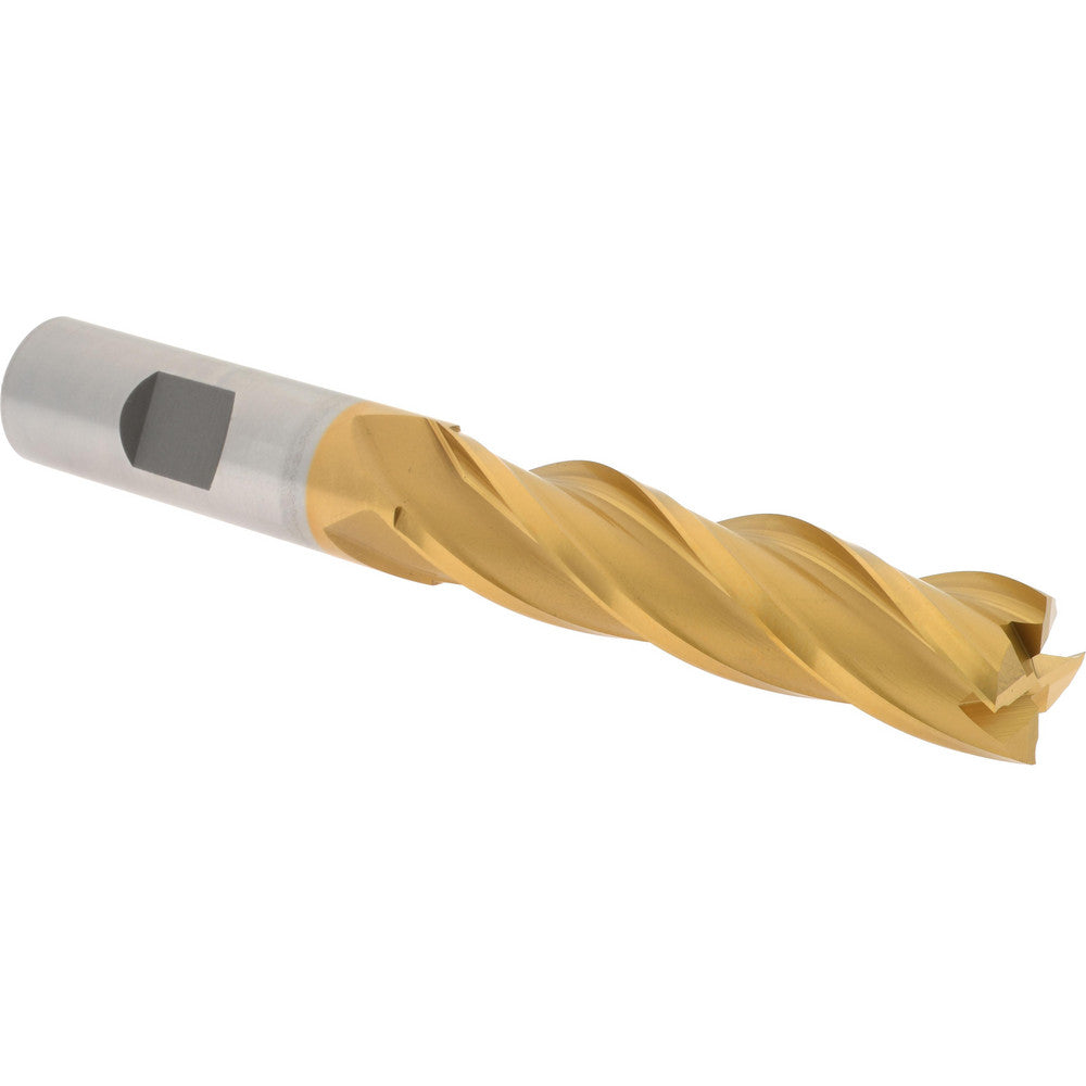 Hertel E4040040 Square End Mill 5/8'' Dia, 2-1/2'' LOC, 5/8'' Shank Dia, 4-5/8'' OAL, 4 Flutes, Cobalt