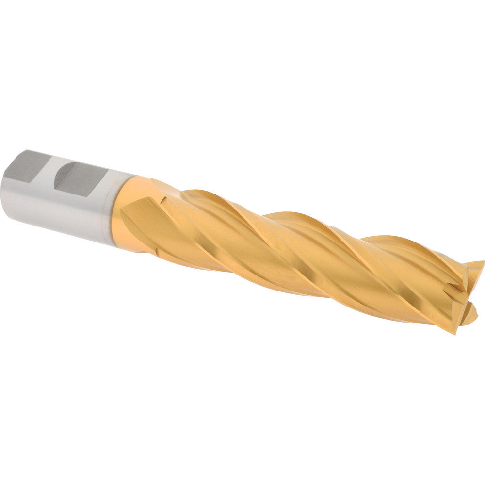 Hertel E4040064 Square End Mill 1'' Dia, 4'' LOC, 1'' Shank Dia, 6-1/2'' OAL, 4 Flutes, Cobalt