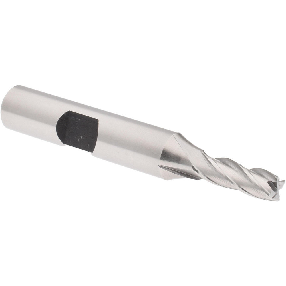 Hertel E103901402 Square End Mill 7/32'' Dia, 5/8'' LOC, 3/8'' Shank Dia, 2-7/16'' OAL, 4 Flutes, High Speed Steel