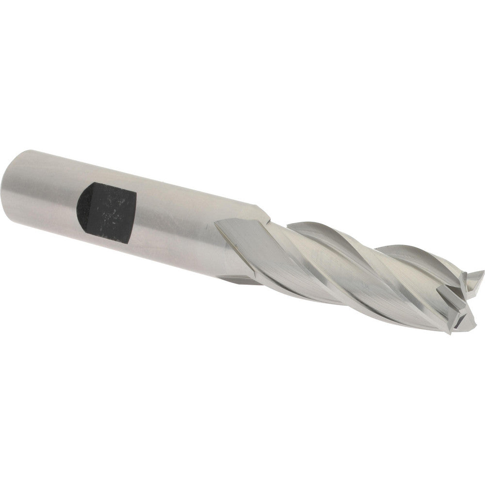Hertel E1039030 Square End Mill 15/32'' Dia, 1-1/4'' LOC, 1/2'' Shank Dia, 3-1/4'' OAL, 4 Flutes, High Speed Steel