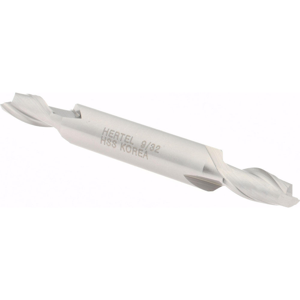 Hertel E1050018 Square End Mill 9/32'' Dia, 9/16'' LOC, 3/8'' Shank Dia, 3-1/8'' OAL, 2 Flutes, High Speed Steel