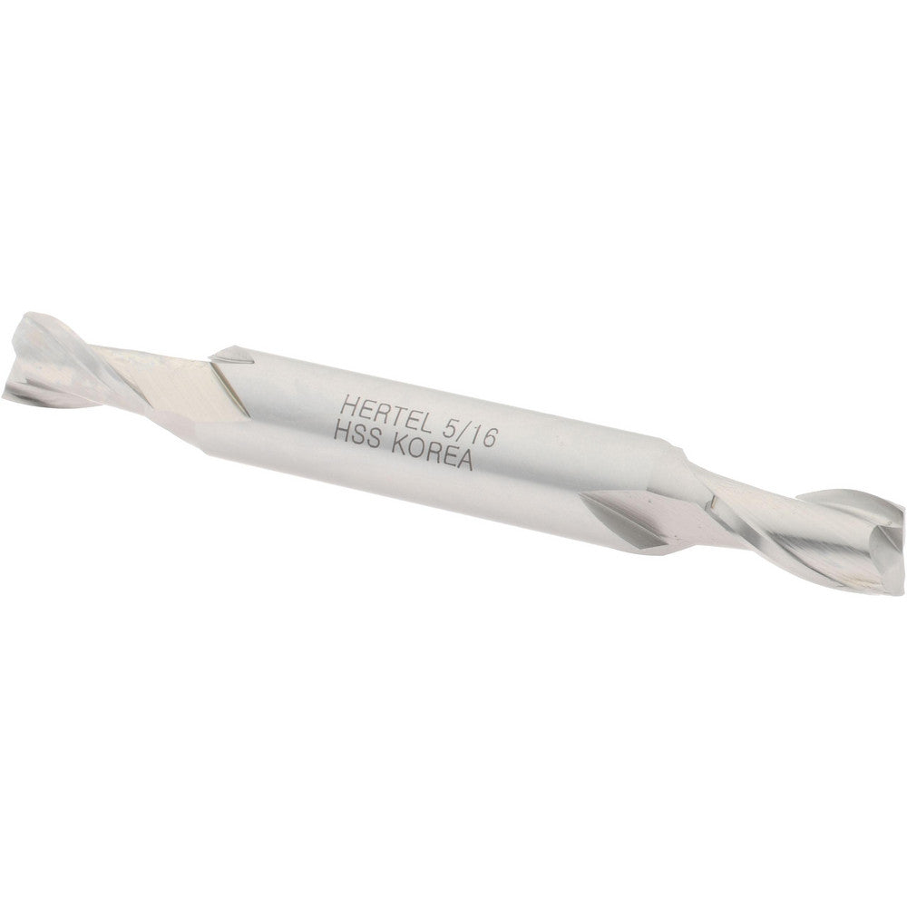 Hertel E1050020 Square End Mill 5/16'' Dia, 9/16'' LOC, 3/8'' Shank Dia, 3-1/8'' OAL, 2 Flutes, High Speed Steel