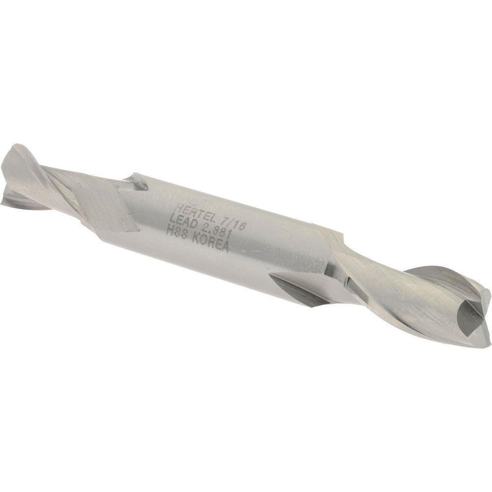 Hertel E1050028 Square End Mill 7/16'' Dia, 13/16'' LOC, 1/2'' Shank Dia, 3-3/4'' OAL, 2 Flutes, High Speed Steel