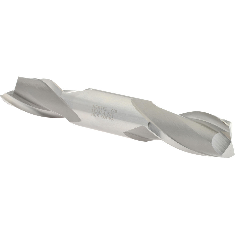 Hertel E1050056 Square End Mill 7/8'' Dia, 1-9/16'' LOC, 7/8'' Shank Dia, 5-1/2'' OAL, 2 Flutes, High Speed Steel
