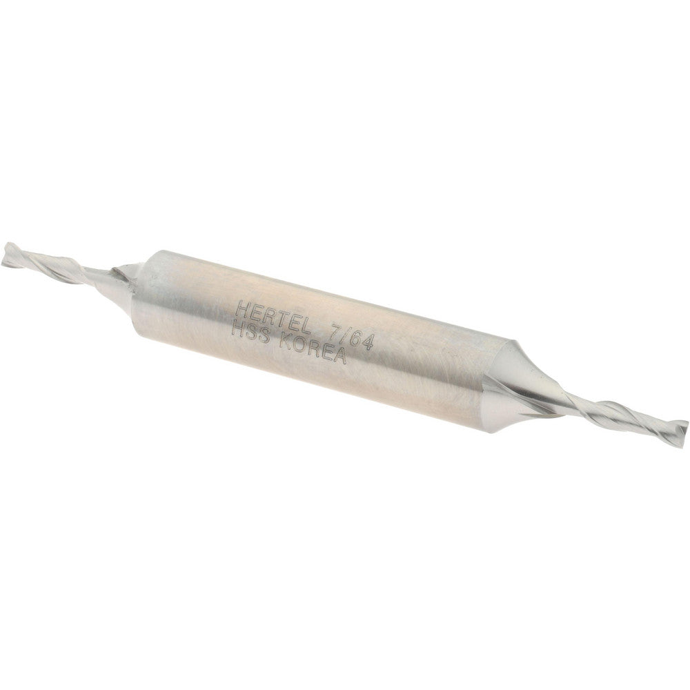 Hertel E105000802 Square End Mill 7/64'' Dia, 3/8'' LOC, 3/8'' Shank Dia, 3-1/16'' OAL, 2 Flutes, High Speed Steel