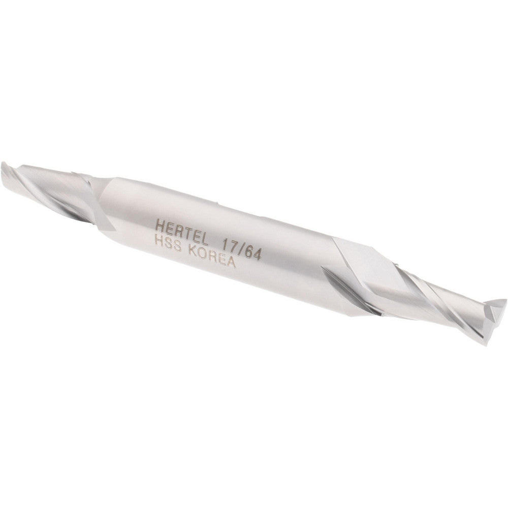 Hertel E1050017 Square End Mill 17/64" Dia, 9/16" LOC, 2 Flutes, High Speed Steel