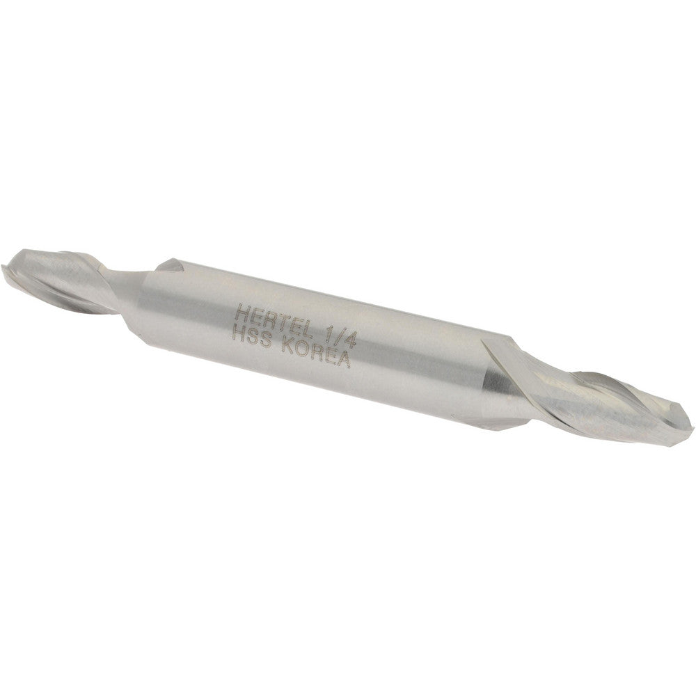 Hertel E211201601 Ball End Mill 1/4" Dia, 1/2" LOC, 2 Flute, High Speed Steel