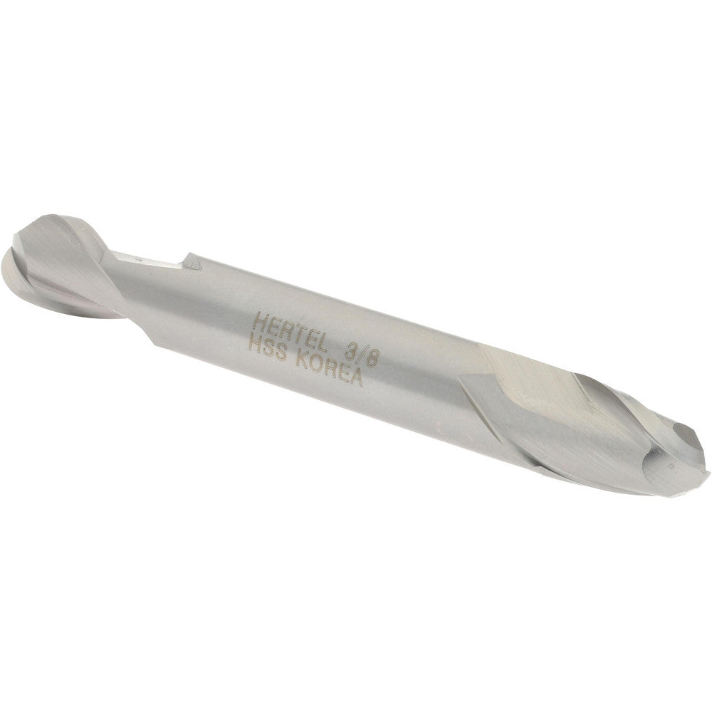 Hertel E211202401 Ball End Mill 0.375" Dia, 0.5625" LOC, 2 Flute, High Speed Steel