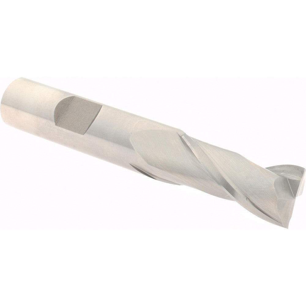 Hertel E1030034 Square End Mill 17/32'' Dia, 1-1/8'' LOC, 1/2'' Shank Dia, 3-1/8'' OAL, 2 Flutes, High Speed Steel
