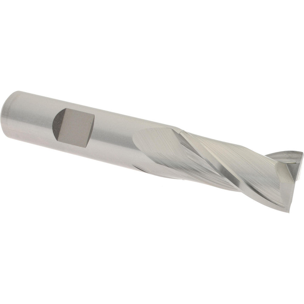 Hertel E1030036 Square End Mill 9/16'' Dia, 1-1/8'' LOC, 1/2'' Shank Dia, 3-1/8'' OAL, 2 Flutes, High Speed Steel