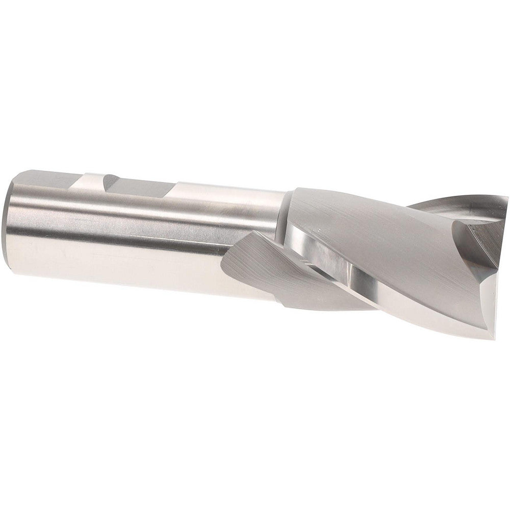 Hertel E103010802 Square End Mill 1-1/8" Dia, 2 Flutes, 1-5/8" LOC, High Speed Steel, 30 &deg Helix