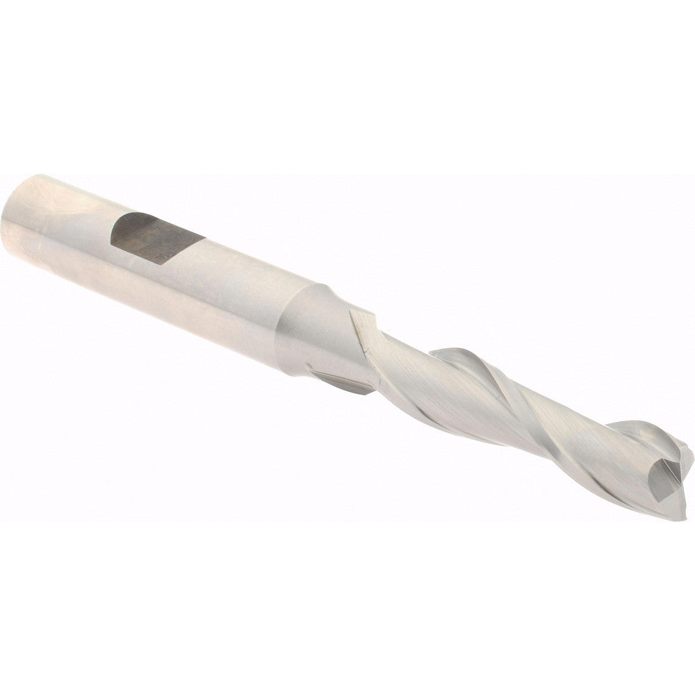 Hertel E103302001 Square End Mill 5/16'' Dia, 1-1/4'' LOC, 3/8'' Shank Dia, 3-5/16'' OAL, 2 Flutes, High Speed Steel