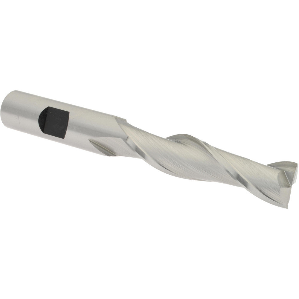 Hertel E1080032 Square End Mill 1/2'' Dia, 2'' LOC, 1/2'' Shank Dia, 4'' OAL, 2 Flutes, High Speed Steel