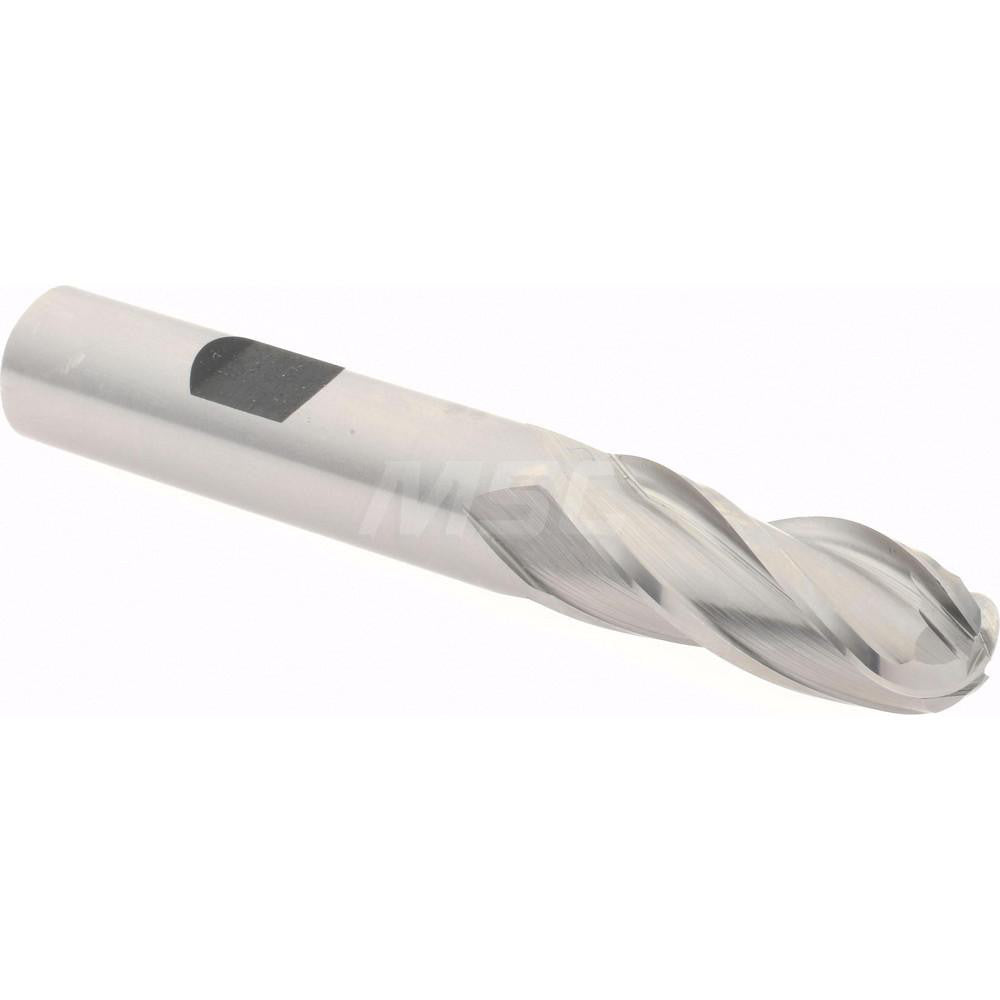 Hertel E2020032 Ball End Mill 0.5" Dia, 1.25" LOC, 4 Flute, Cobalt