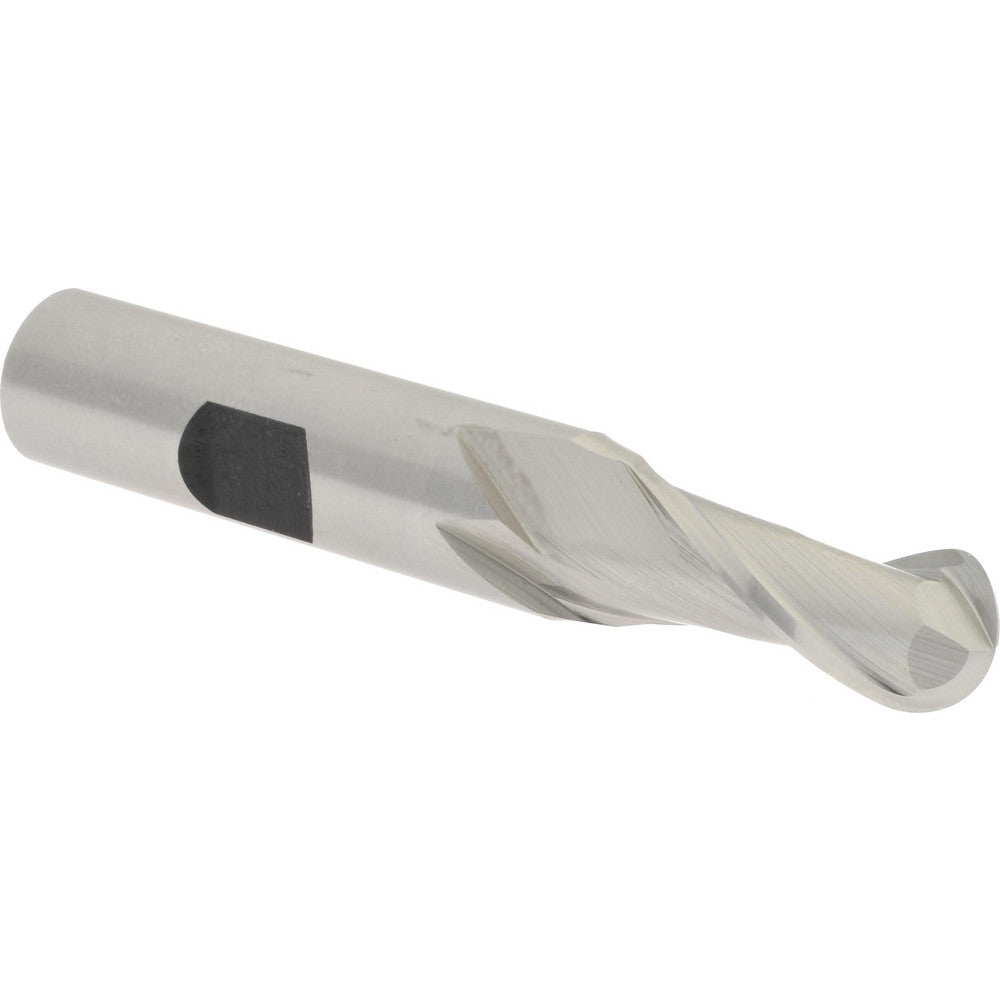 Hertel E211002801 Ball End Mill 0.4375" Dia, 1" LOC, 2 Flute, High Speed Steel