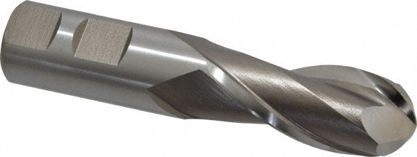 Hertel E211005601 Ball End Mill 0.875" Dia, 2" LOC, 2 Flute, High Speed Steel