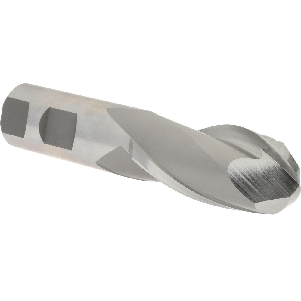 Hertel E211010801 Ball End Mill 1.125" Dia, 2.25" LOC, 2 Flute, High Speed Steel