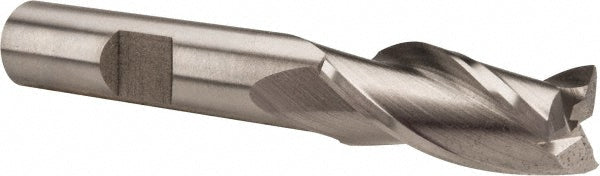 Hertel E1043028 Square End Mill 7/16'' Dia, 1'' LOC, 3/8'' Shank Dia, 2-11/16'' OAL, 3 Flutes, High Speed Steel