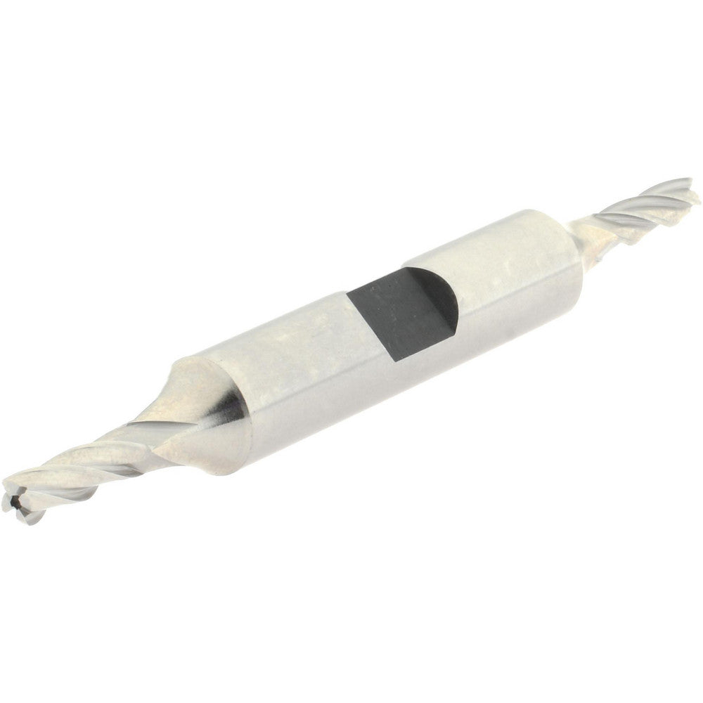 Hertel E1051010 Square End Mill 5/32'' Dia, 7/16'' LOC, 3/8'' Shank Dia, 3-1/8'' OAL, 4 Flutes, High Speed Steel